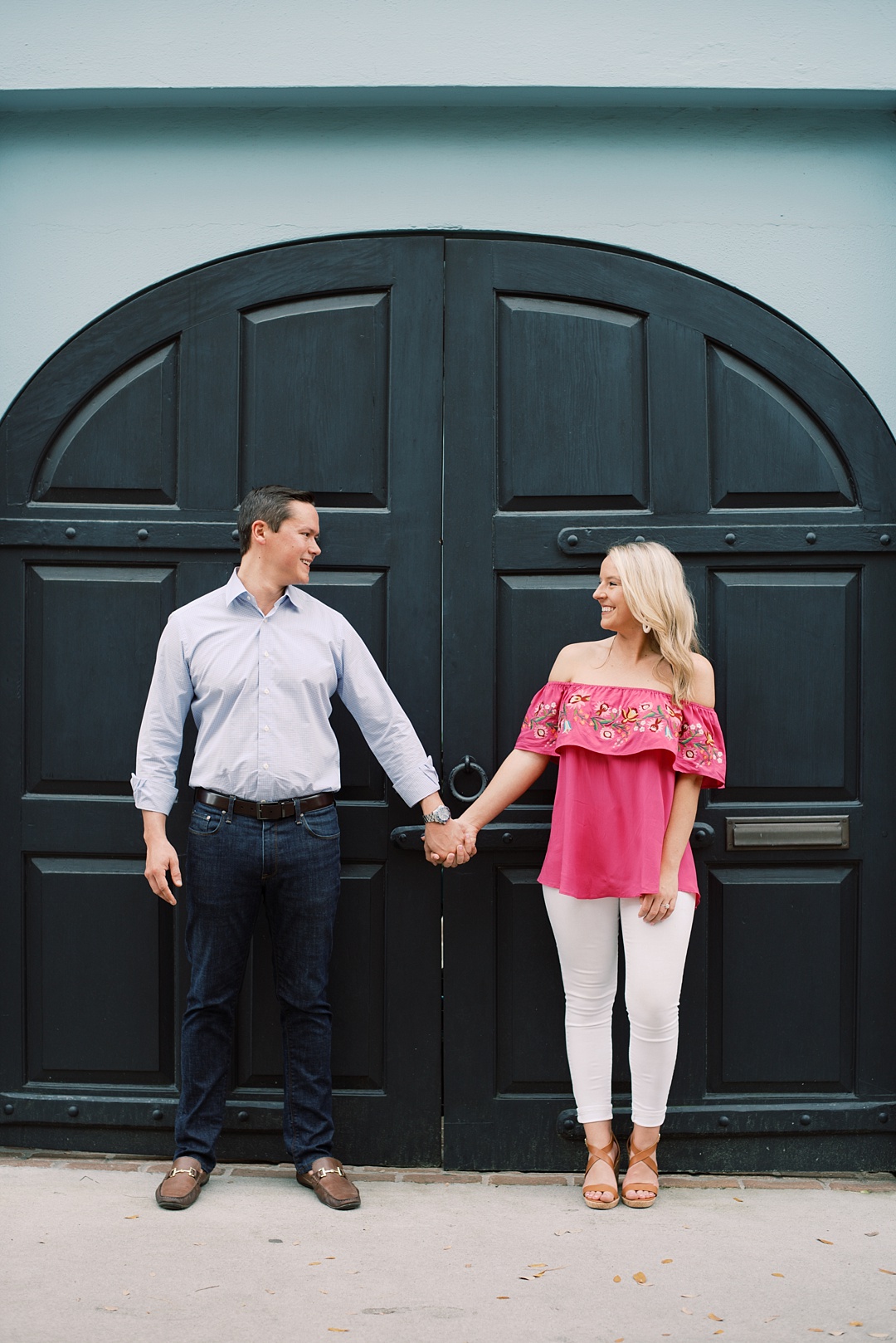 charleston engagement session doorway rainbow row charleston sc engagement charleston wedding photographer sc film photographer sc wedding photographer southern wedding engagement photographer