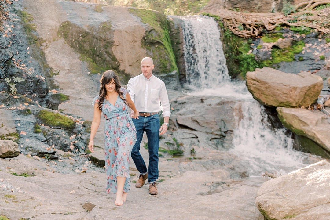 falls park on the reedy greenville sc waterfall greenville wedding photographer melissa brewer photography greenville sc spring engagement session