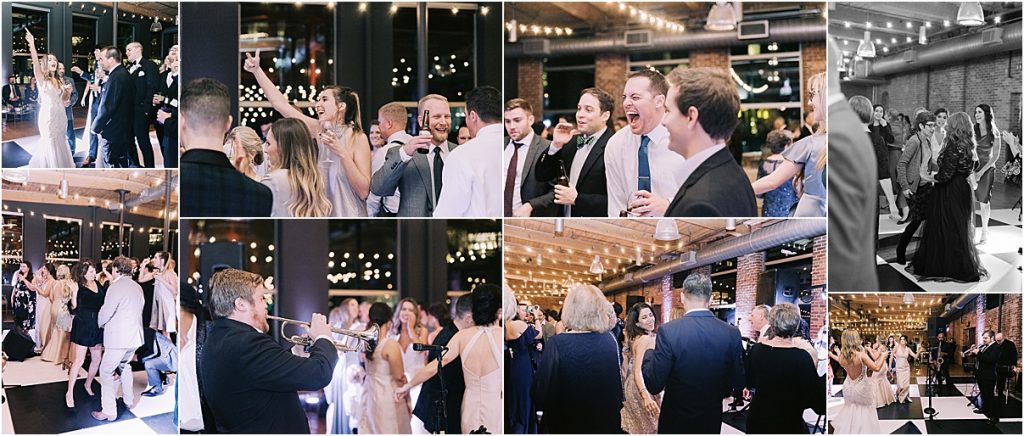 wedding reception greenville sc huguenot loft huguenot mill wedding in greenville sc dancing